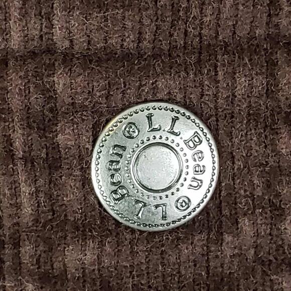 LL Bean Shirt Heavy Snap Button Men’s Size Large L Brown Corduroy Fleece Lined - Picture 5 of 9